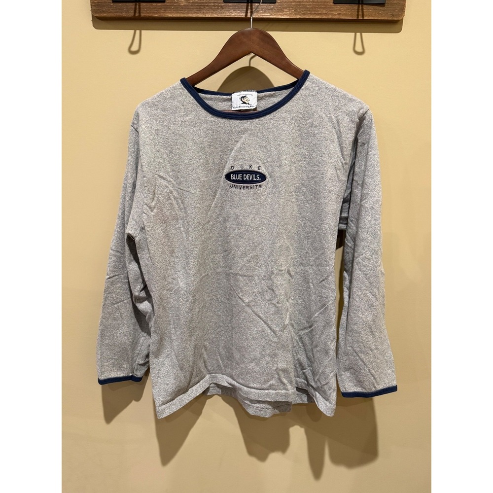 Vintage Duke University Blue Devils Long Sleeve Top Size Large